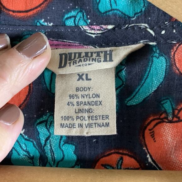 Duluth Trading Heirloom Gardening Vest Womens Size XL Vegetable Print Pockets - Picture 14 of 16